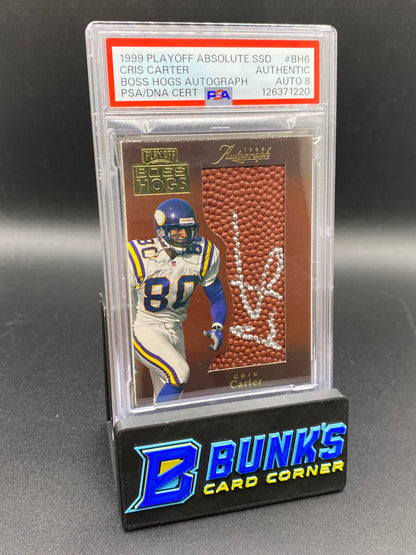 1999 Cris Carter Boss Hogs Auto PSA Auto 8