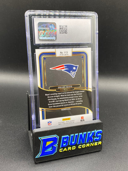 2024 Drake Maye Blue & Red Shock CGC  10