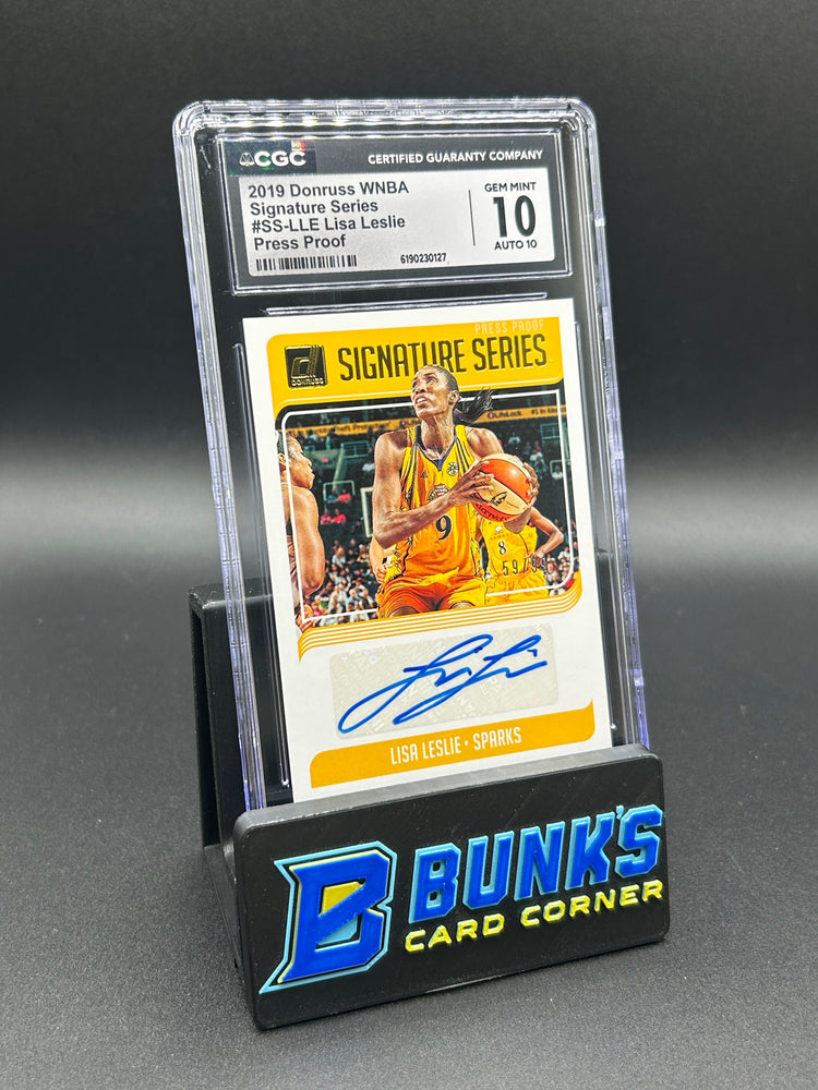 2019 Lisa Leslie Donruss WNBA Signature Series Press Proof Auto CGC 10/10