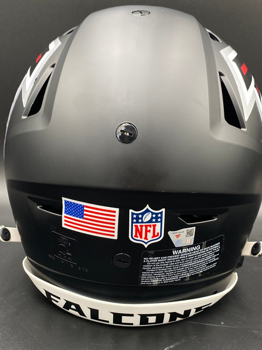 Deion Sanders Signed Full Size Speedflex Matte Black Helmet