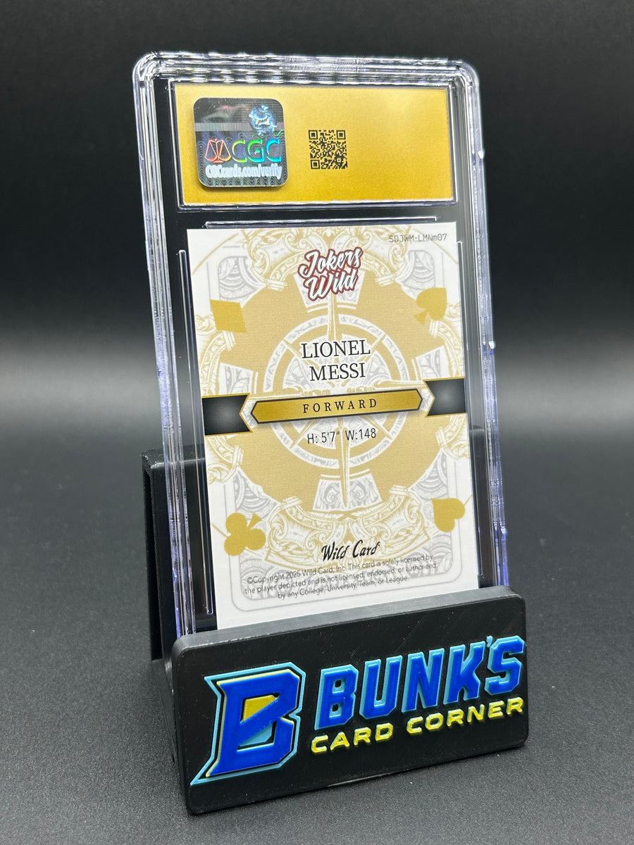 2025 Lionel Messi Wild Card Jokers Wild Cross Hatch CGC Pristine 10