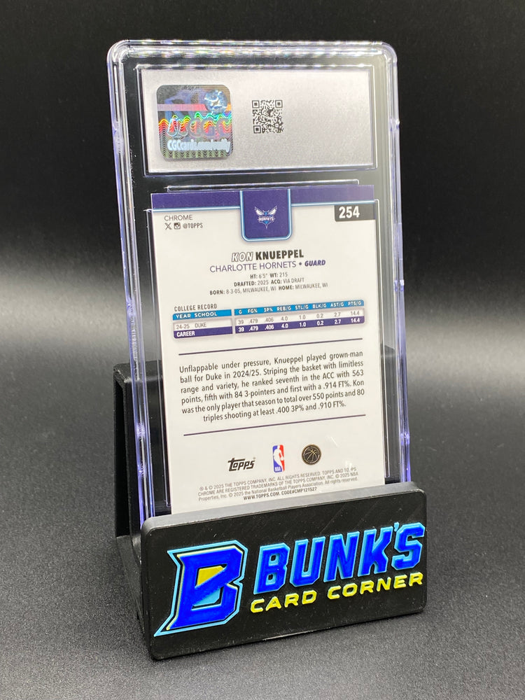 2025-26 Kon Knueppel Topps Chrome Blue X-Fractor Rc CGC 10