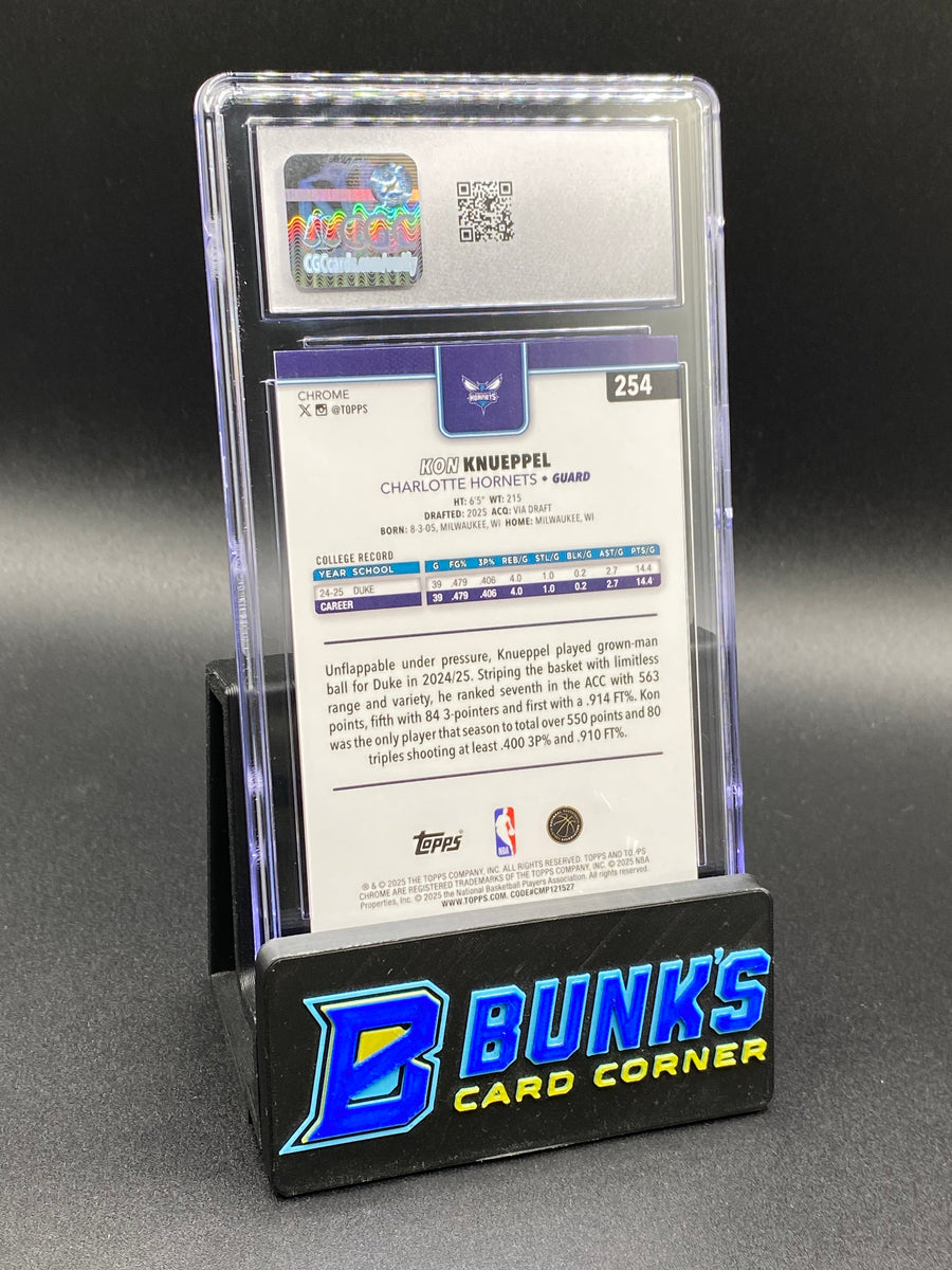 2025-26 Kon Knueppel Topps Chrome Blue X-Fractor Rc CGC 10