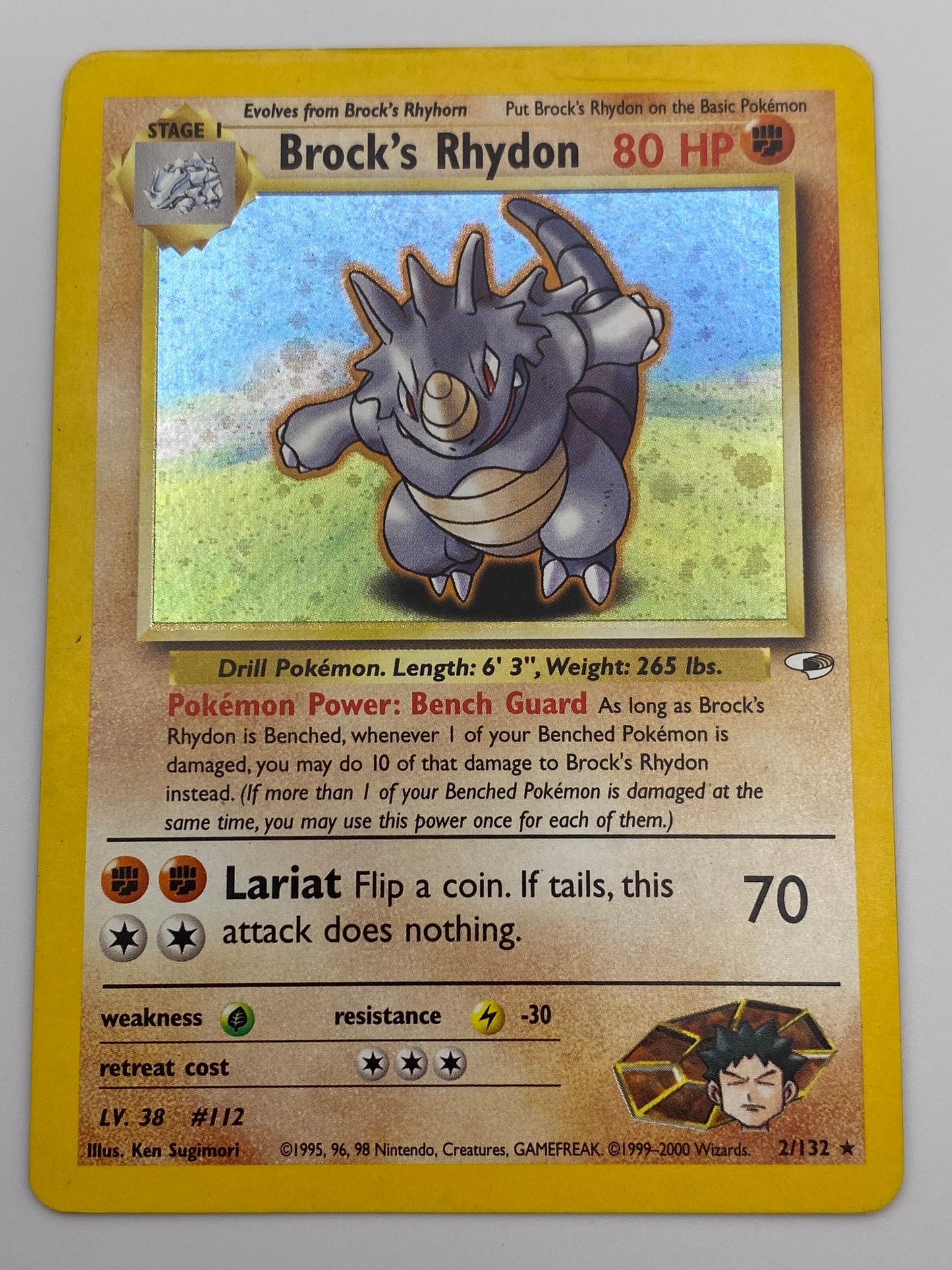 Brock's Rhydon Holo Gym Heroes  MP