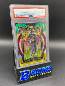 2024 Jayden Daniels Green & Yellow Shock PSA 9