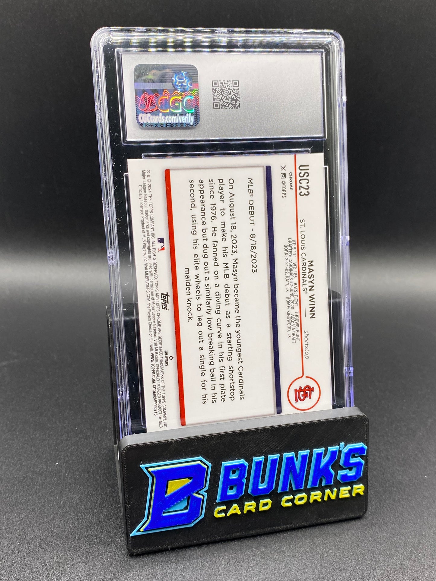 2024 Masyn Winn Magenta Ref. 286/399 Rc Sp CGC 10