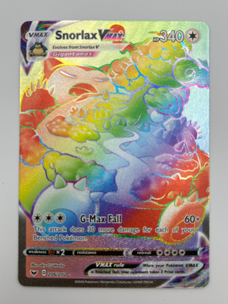 Snorlax Vmax Rainbow Rare Sword & Shield Base NM