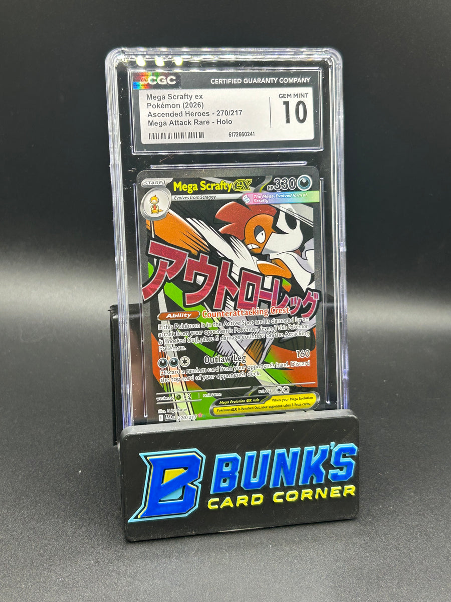 Mega Scrafty ex Mega Attack Rare Holo Ascended Heroes CGC 10