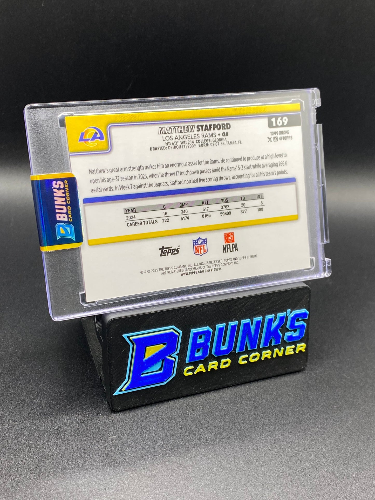 2025 Matthew Stafford Topps Chrome Etch Variation SSP