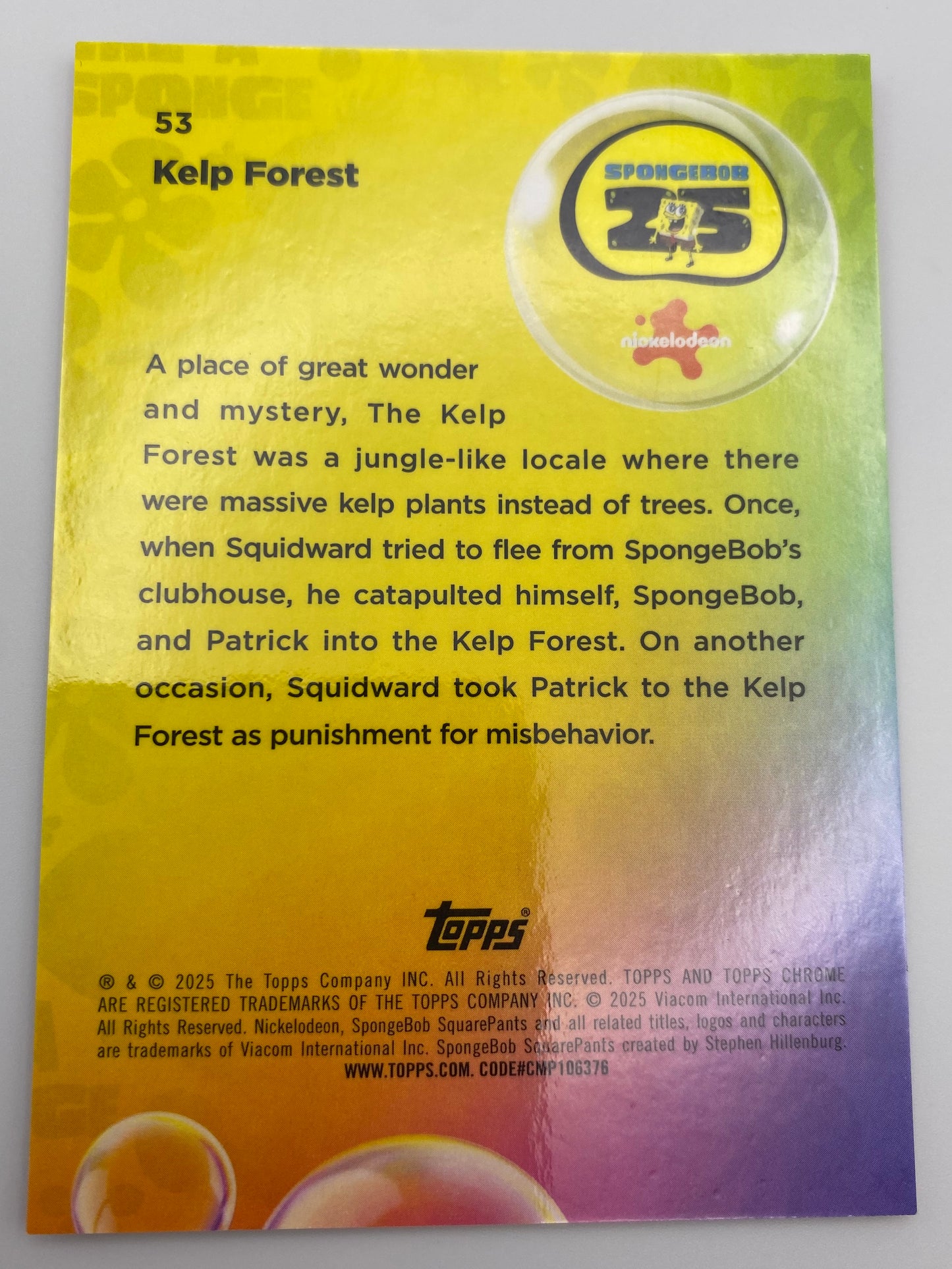 Topps Chrome 5/5 Kelp Forest