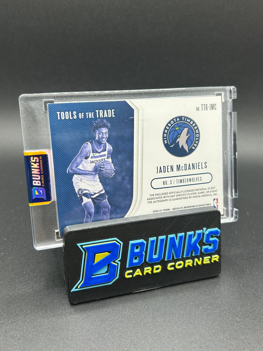 2020-21 Jaden McDaniels Absolute Memorabilia Tools of the Trade RPA Rc Auto 93/199