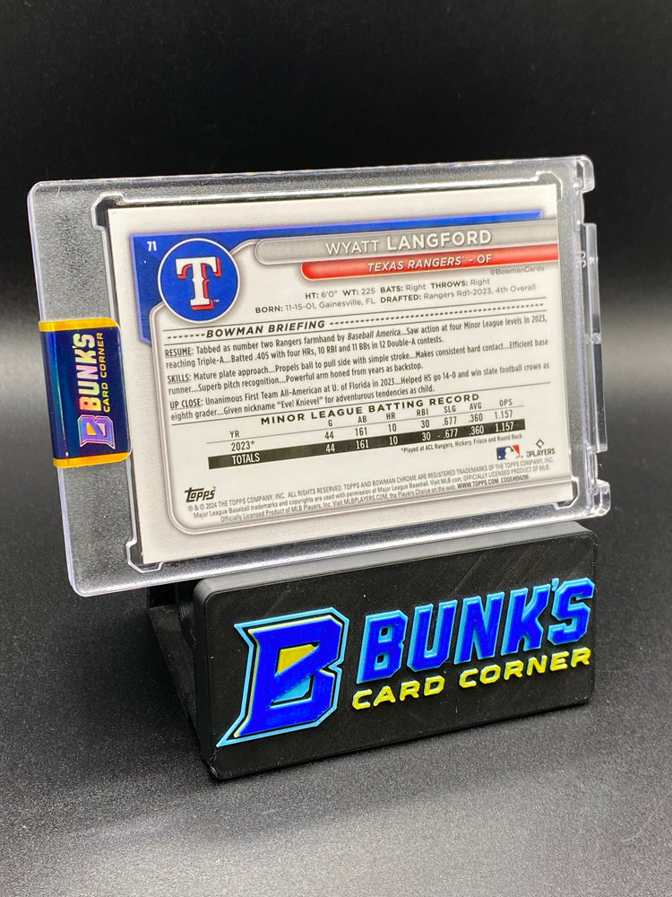 2024 Wyatt Langford Blue Ref. Rc  137/150