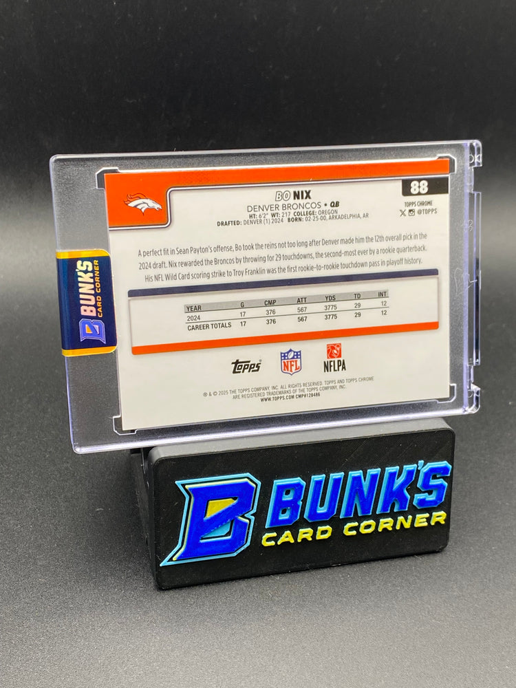 2025 Bo Nix Topps Chrome