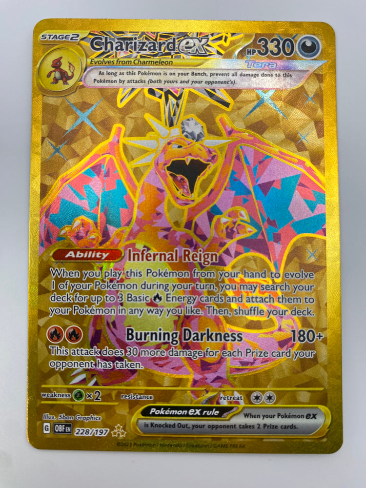 Charizard EX Hyper Rare Obsidian flames NM