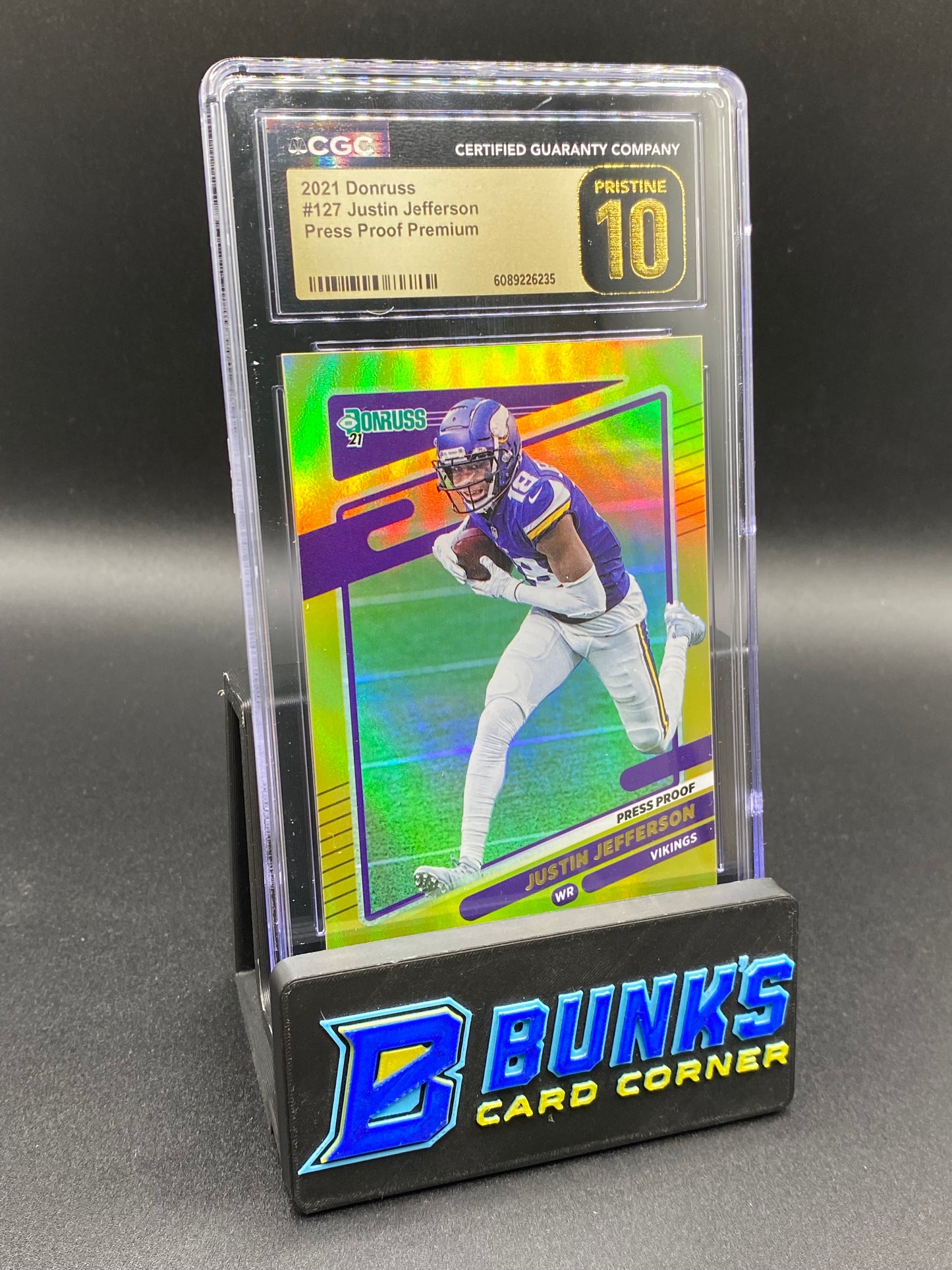 2021 Justin Jefferson Press Proof Premium CGC PRISTINE 10