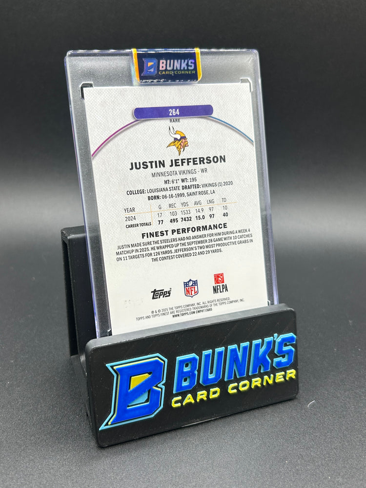 2025 Justin Jefferson Topps Finest Rare Purple X-Fractor 70/75