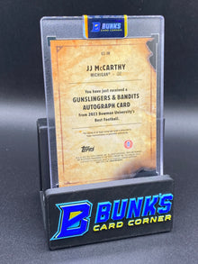 2023 JJ McCarthy 2/50 Auto Wanted Gunsling