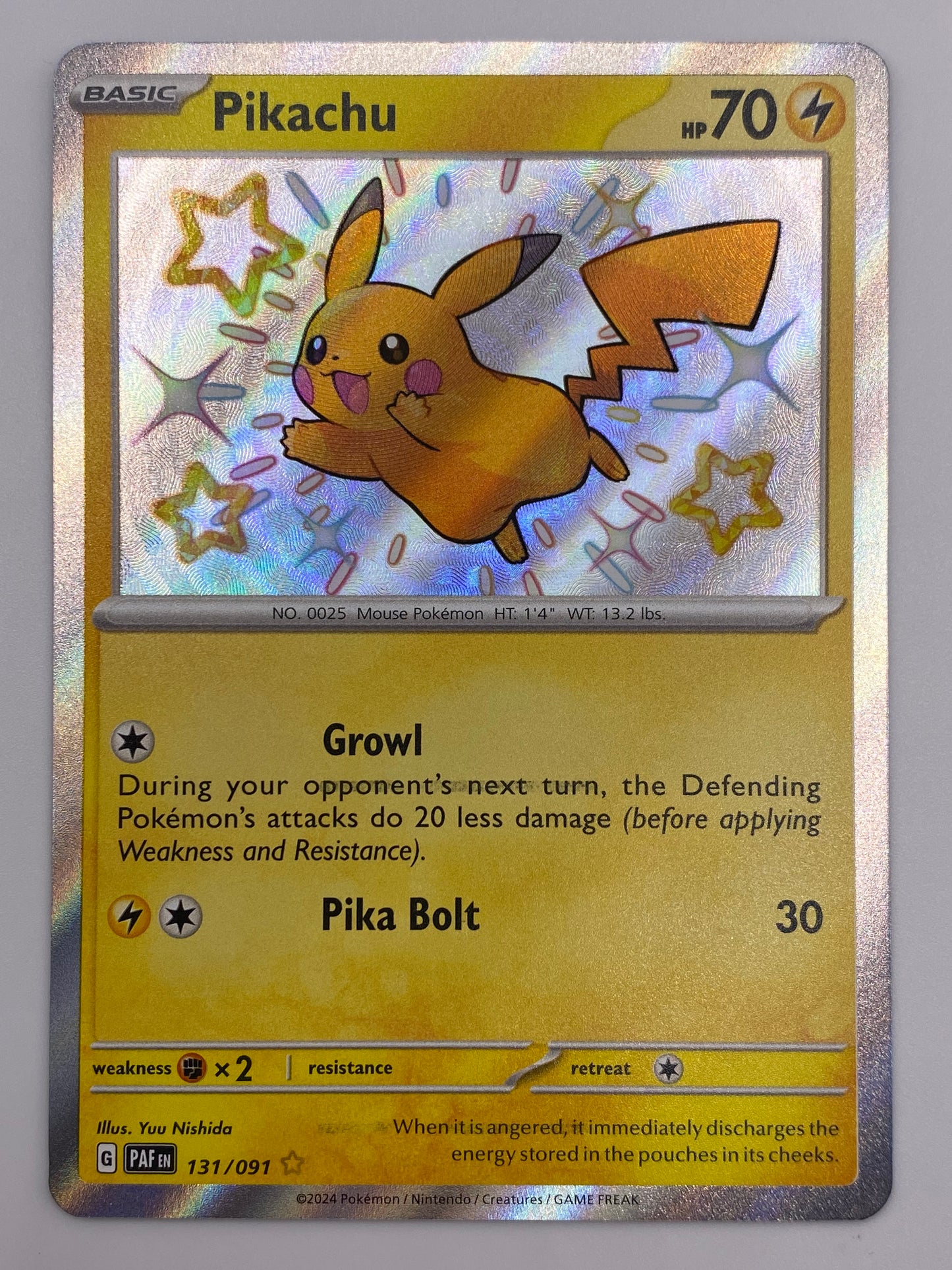 Pikachu Baby Shiny Paldean Fates NM