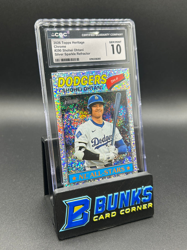 2026 Shohei Ohtani Topps Heritage Chrome Silver Sparkle Refractor CGC 10