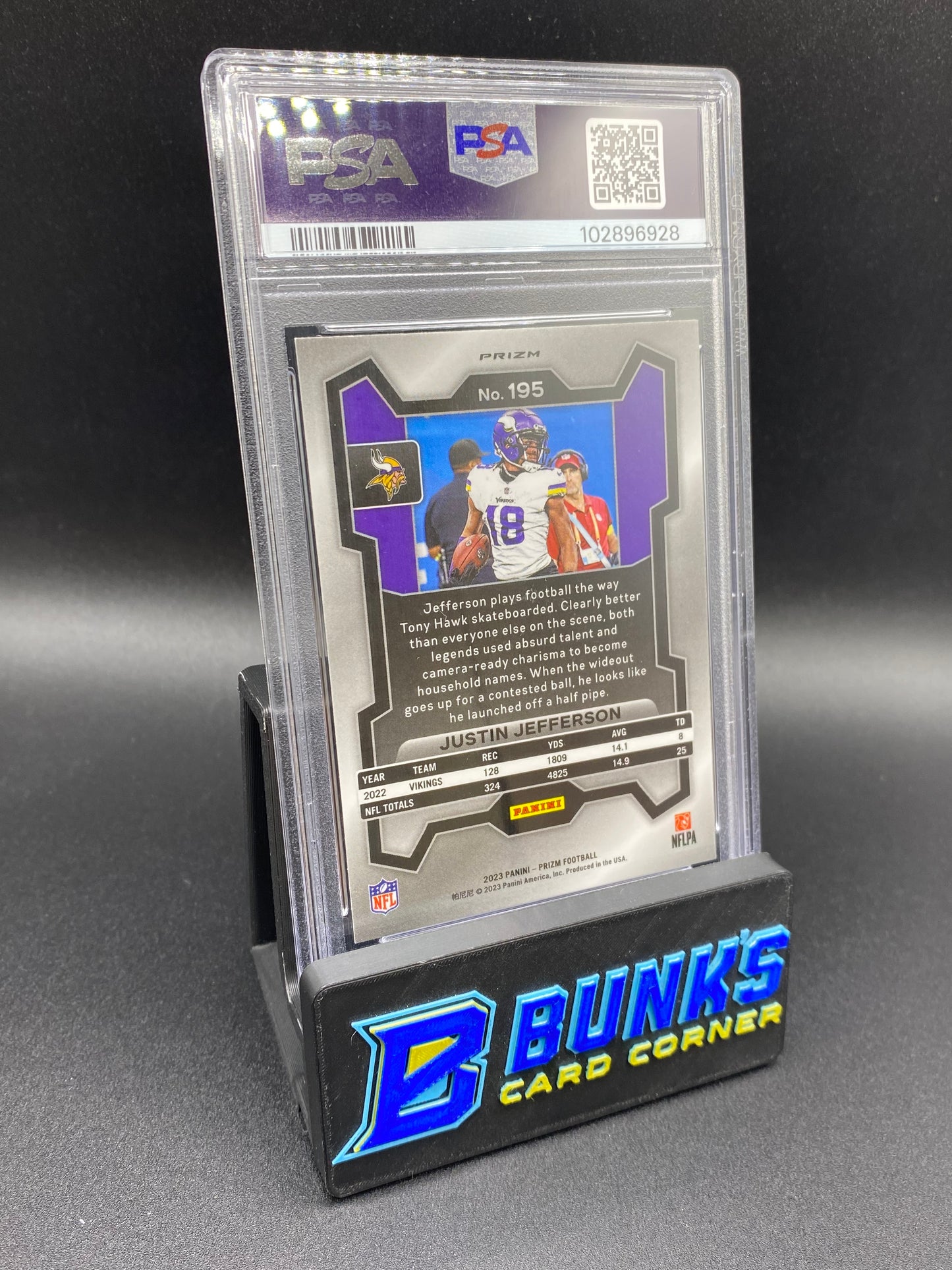 2023 Justin Jefferson Green Prizm PSA 10