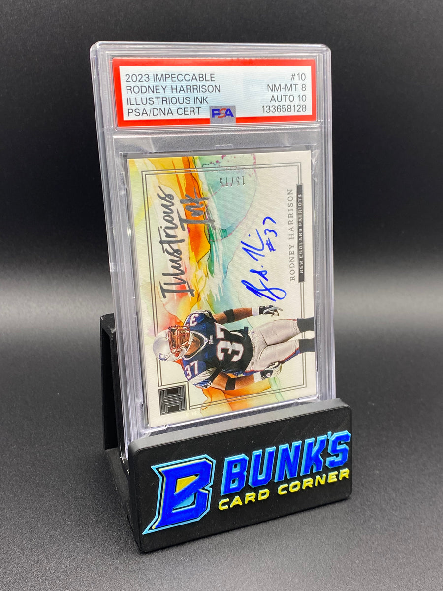 2023 Rodney Harrison Illustrious Ink 15/75 Auto PSA 8/10