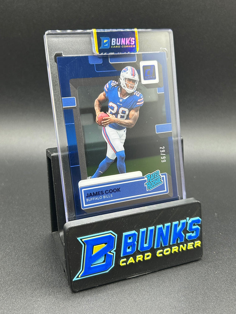 2022 James Cook Panini Panini Clearly Donruss Rated Rookie 29/99
