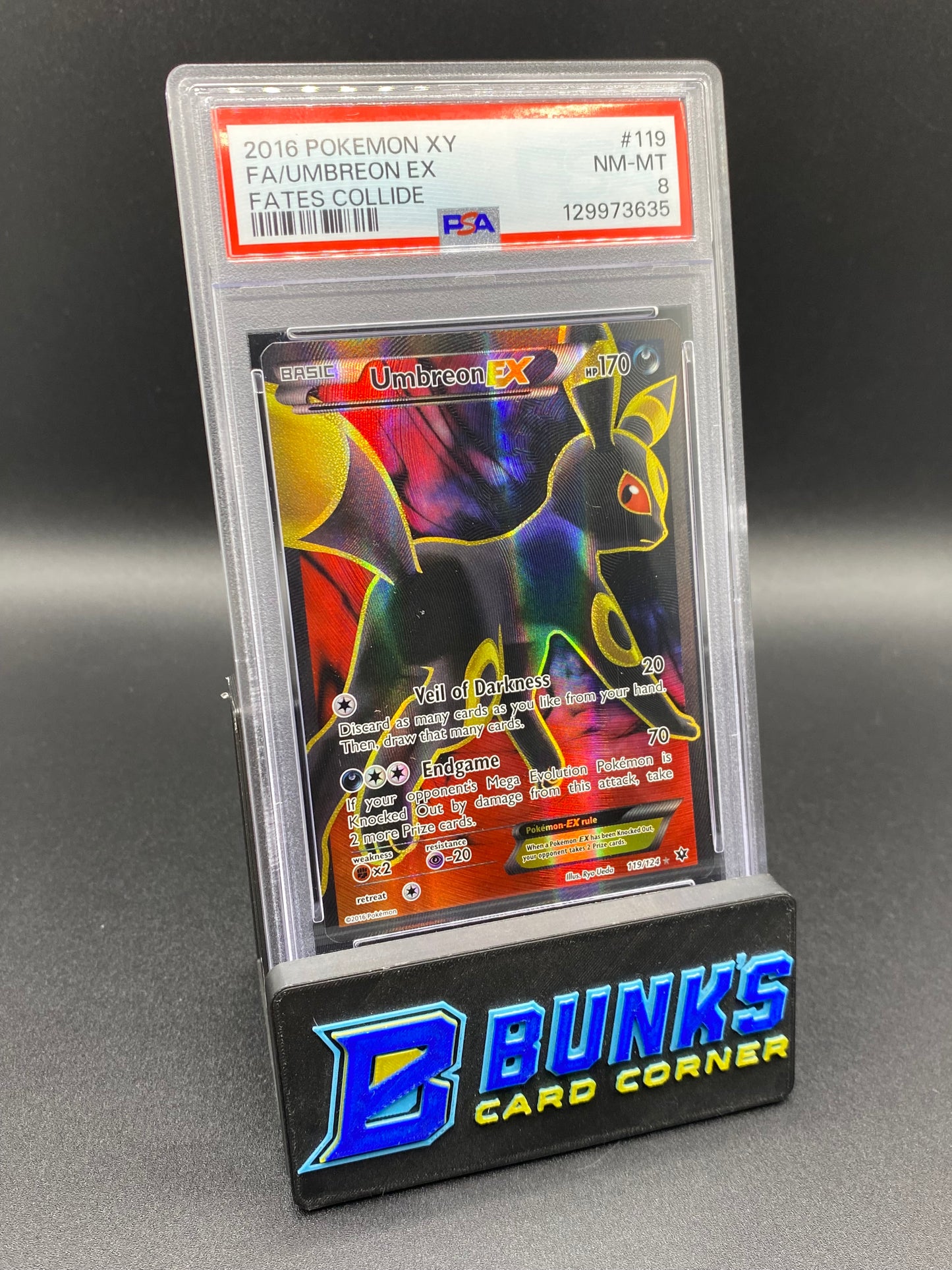 Umbreon Ex Full Art Fates Collide PSA 8