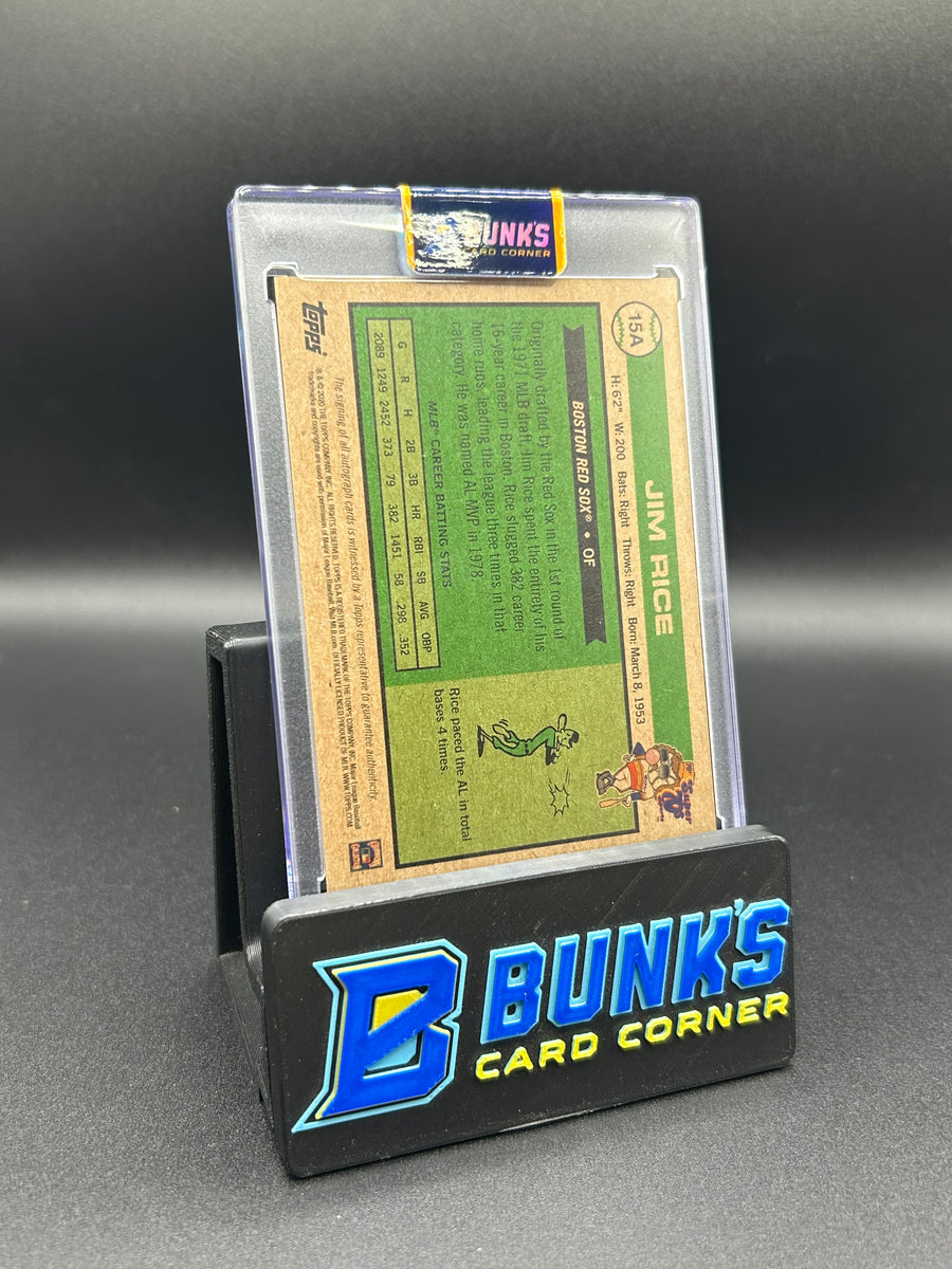2020 Jim Rice Topps x Super 70's HOF Auto
