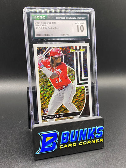 2024 Elly De La Cruz Black Gold CGC 10 SP Rc