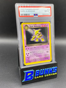 Dark Alakazam Rocket PSA 8