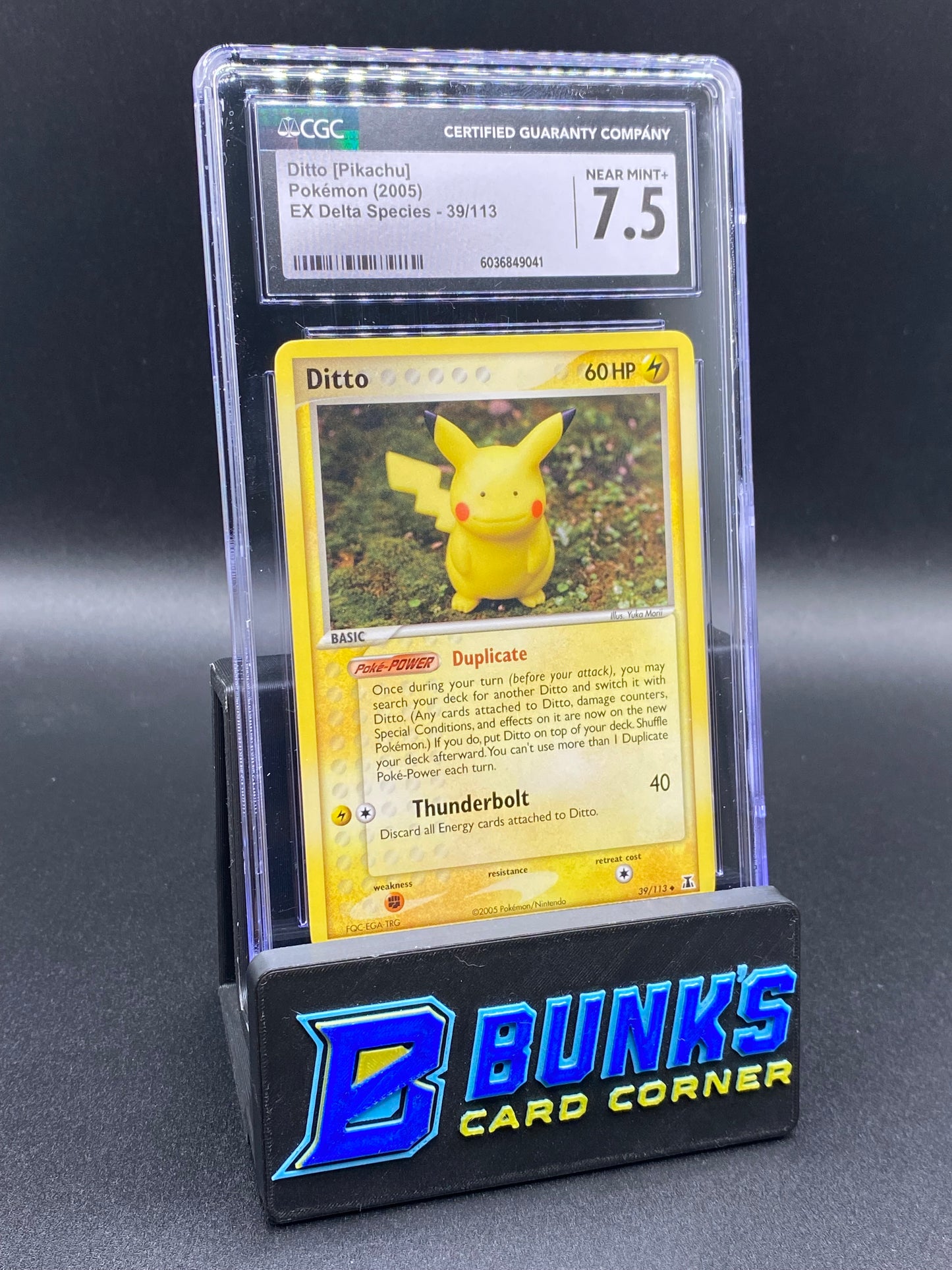 Pikachu Ditto Claymation Ex Delta Species CGC 7.5