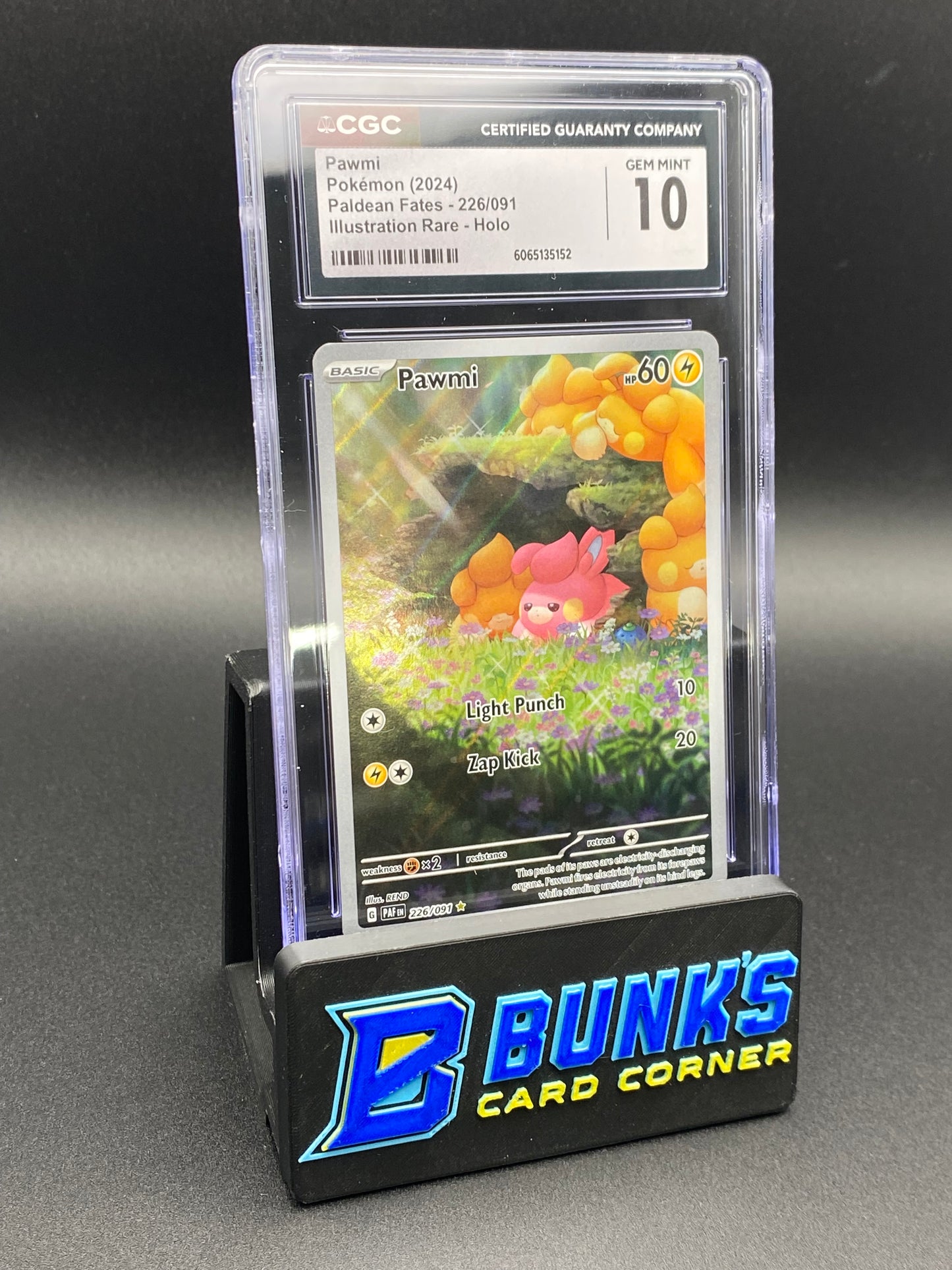 Pawmi Illustration Rare Paldean Fates CGC 10