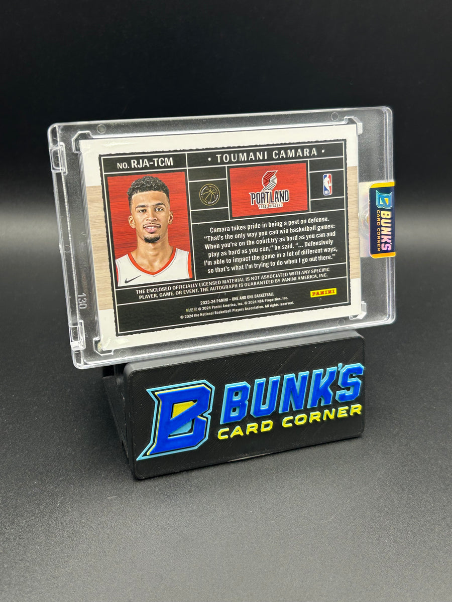 2023-24 Toumani Camara Panini One and One Patch 22/99 On Card Auto