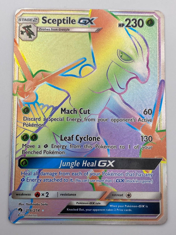 Sceptile Gx Rainbow Rare Lost Thunder MP