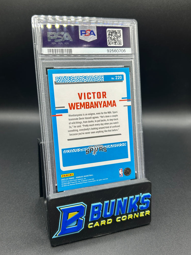 2023 Victor Wembanyama Donruss Holo Green Laser Rc PSA 9