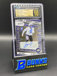 2024 Jared Verse Signatures Auto 10 CGC PRISTINE 10 Rc