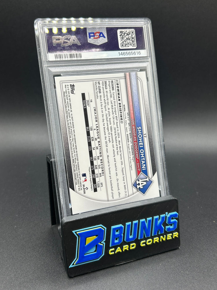2025 Shohei Ohtani Bowman Chrome M/B Blue Refractor 138/150 PSA 9