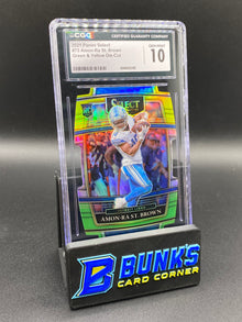 2021 Amon-Ra St. Brown Green & Yellow Die-Cut CGC 10