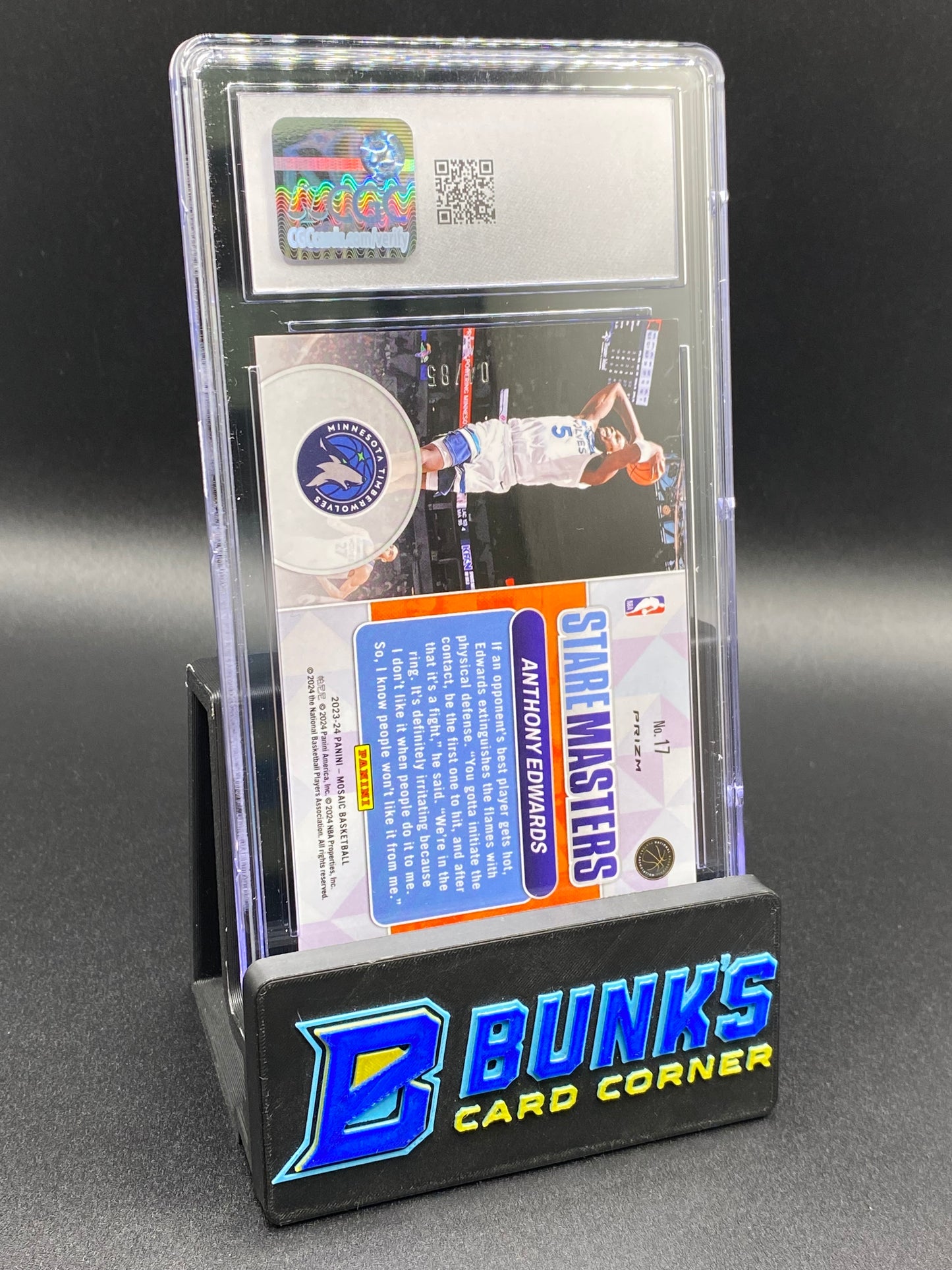 2023-24 Anthony Edwards Fast Break Blue 4/85 CGC 9.5