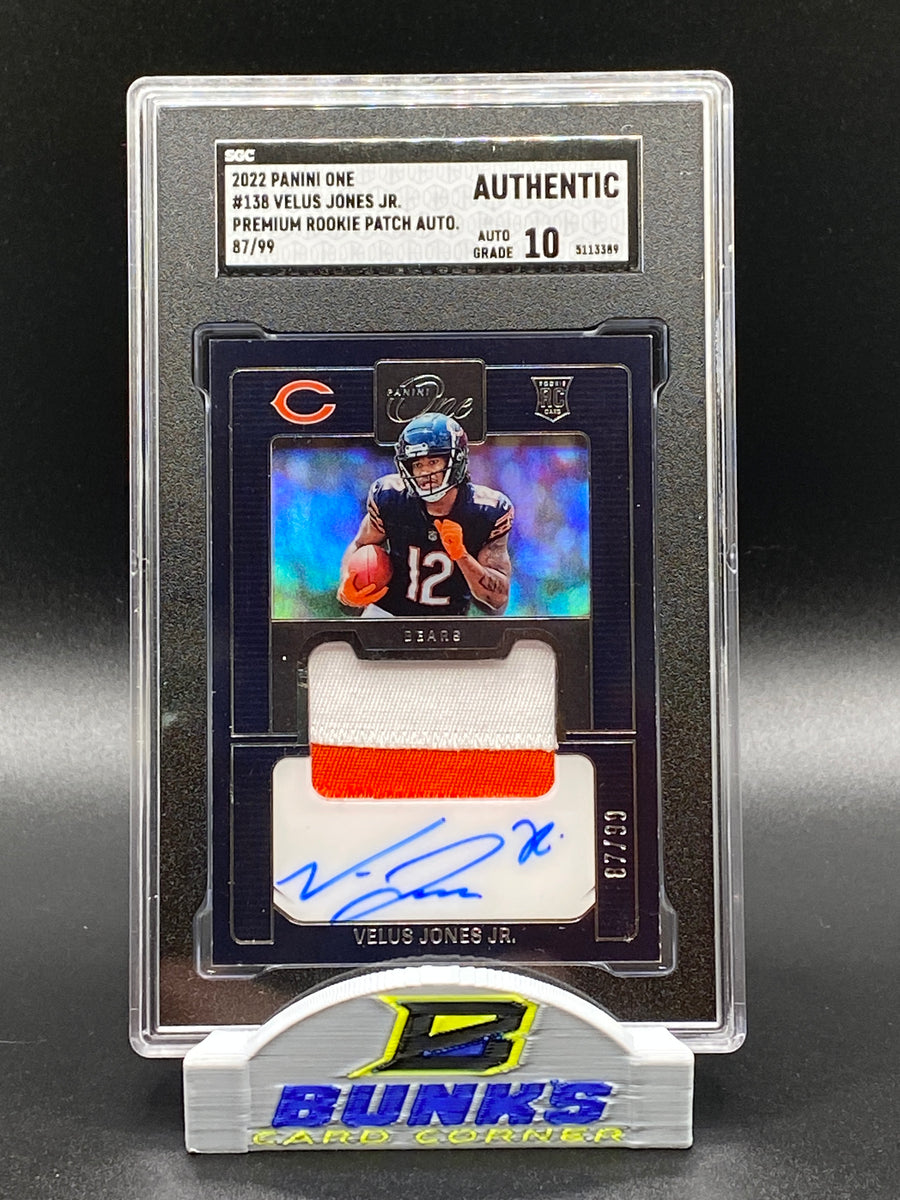 2022 Velus Jones Jr. AUTOGRAPHED Rookie Patch 87/99