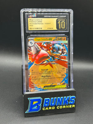 Mega Lucario ex Holo Ascended Heroes CGC Pristine 10