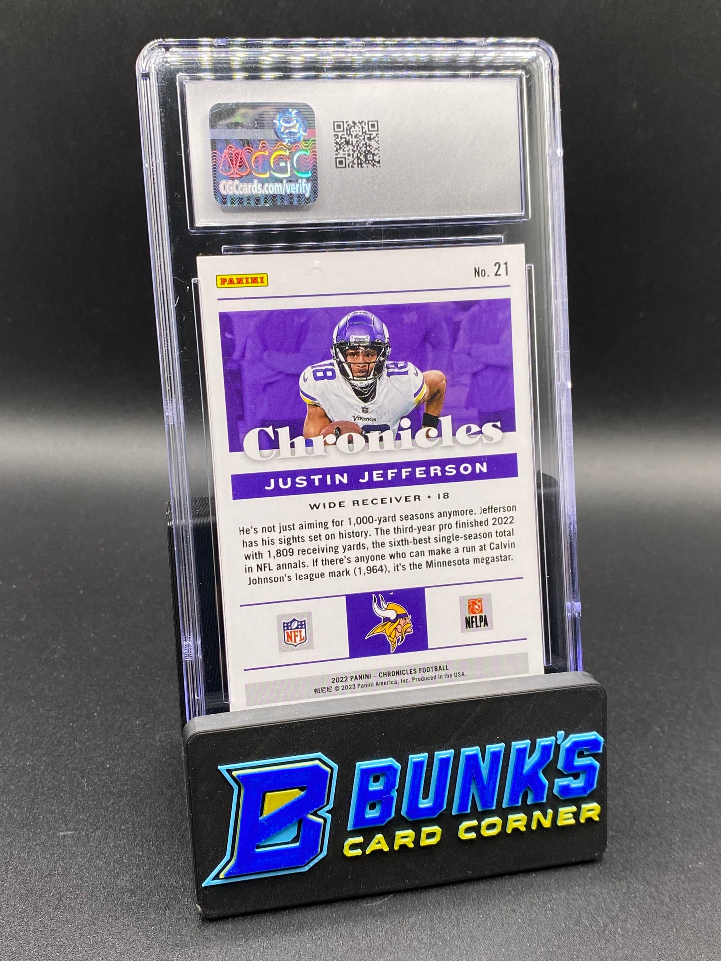 2022 Justin Jefferson Blue 85/99 CGC 10