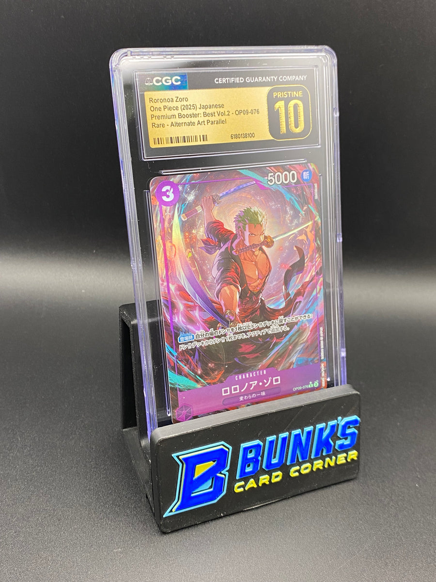 Roronoa Zoro Rare Parallel OP09-076 CGC PRISTINE 10 Japanese