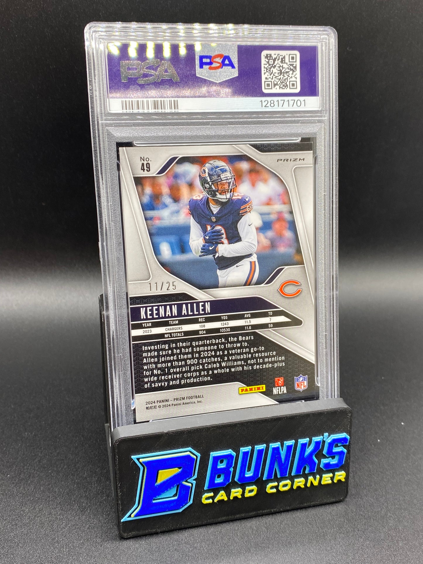 2024 Keenan Allen Blue Shimmer 11/25 PSA 9