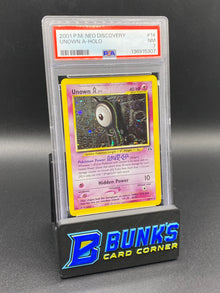 Unown A Holo Neo Discovery PSA 7