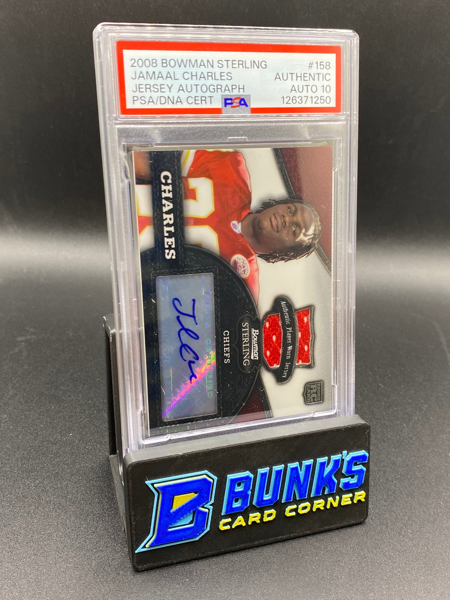 2008 Jamaal Charles Jersey Auto PSA Auto 10