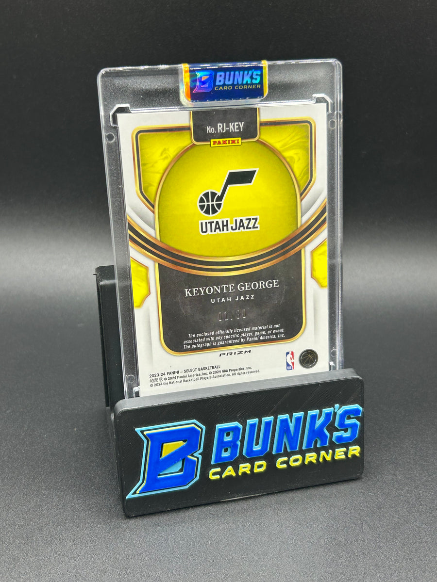 2023-24 Keyonte George Panini Select Neon Orange Print Rc Patch Auto 1/30
