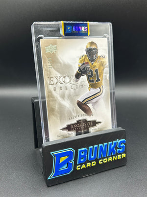 2010 Calvin Johnson Upper Deck Exquisite Collection Jersey Match Rc 21/35