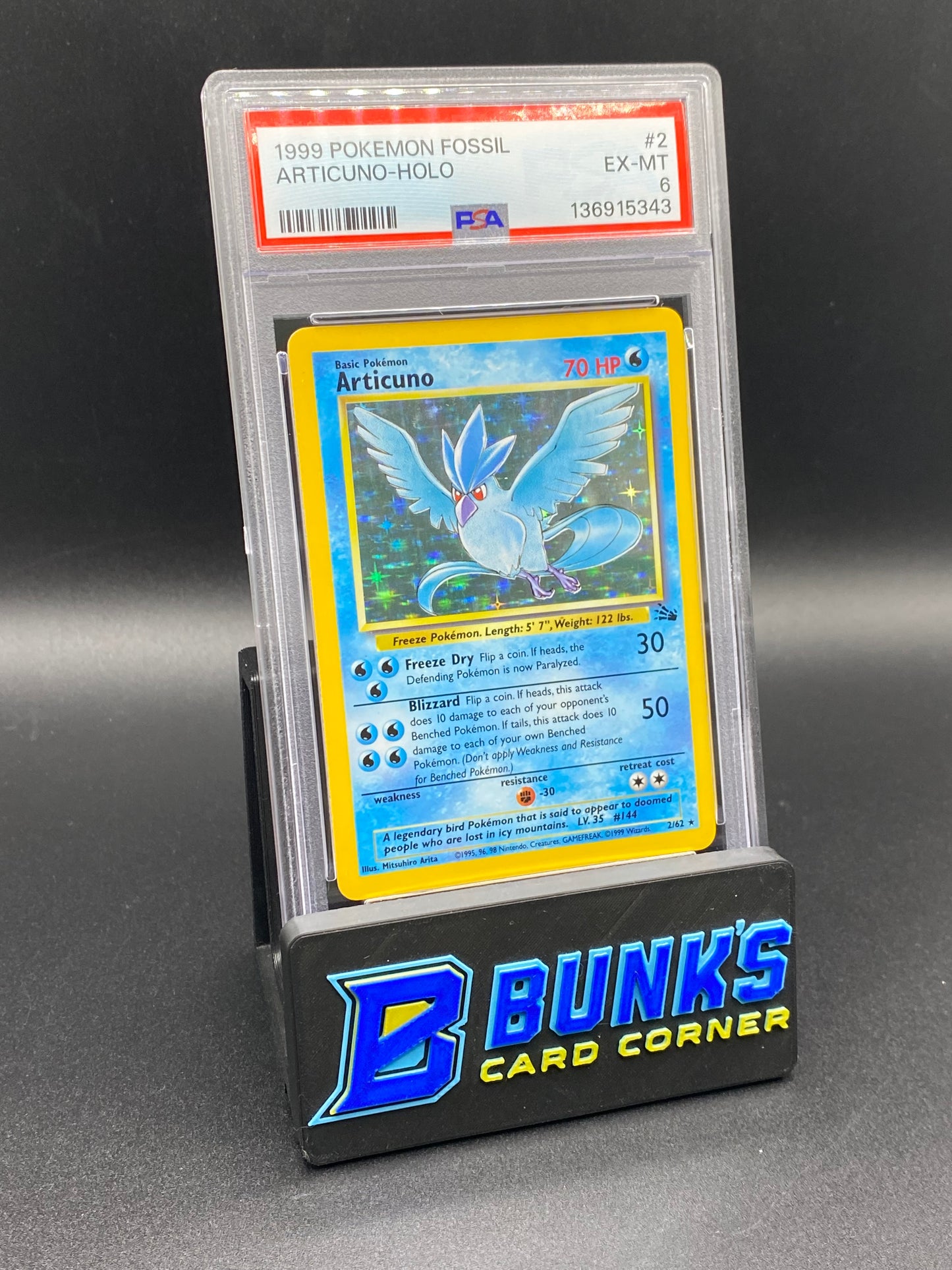 Articuno Holo Fossil PSA 6