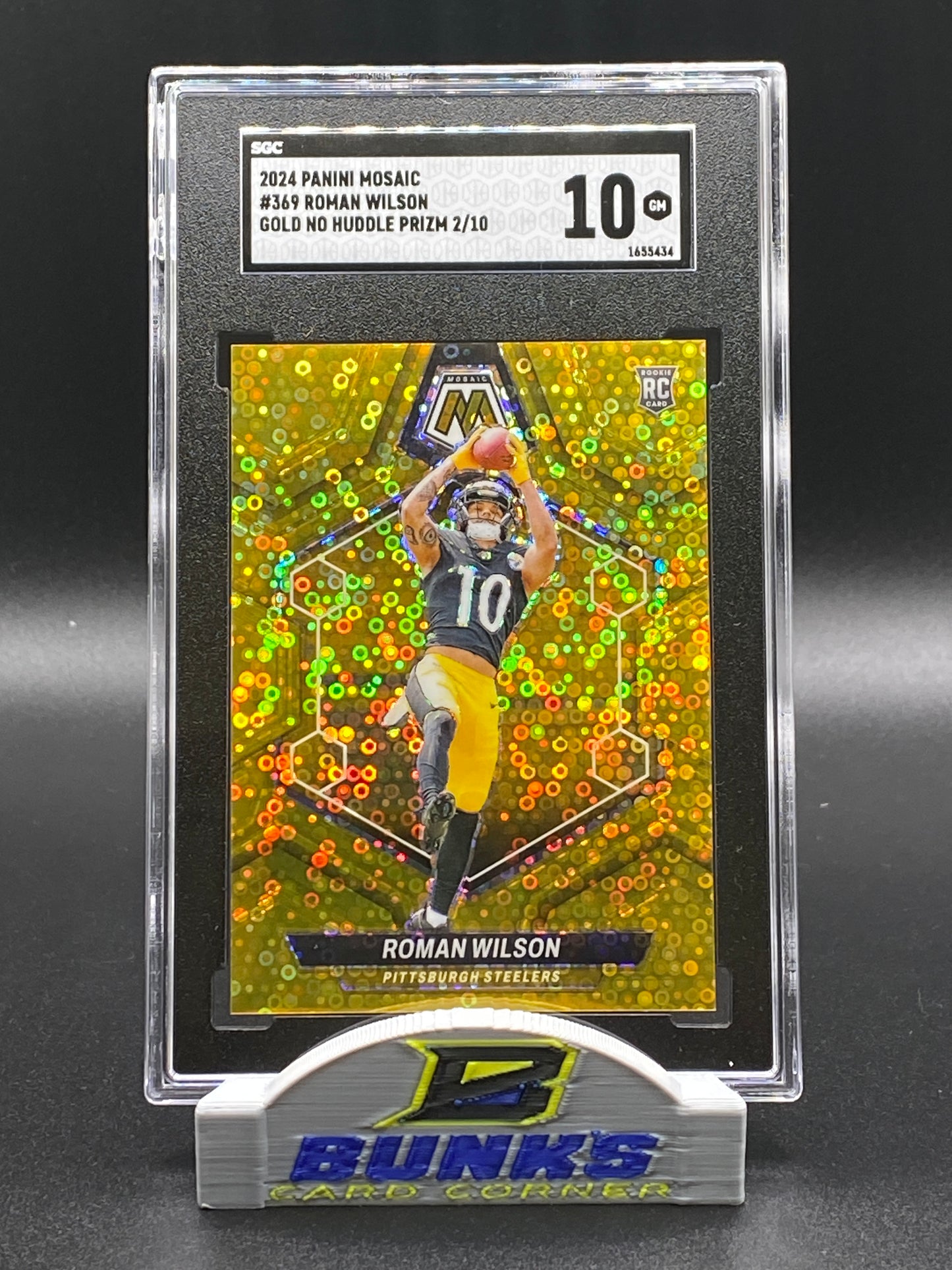 2024 Roman Wilson Gold No Huddle Prizm 2/10 (Box B12)